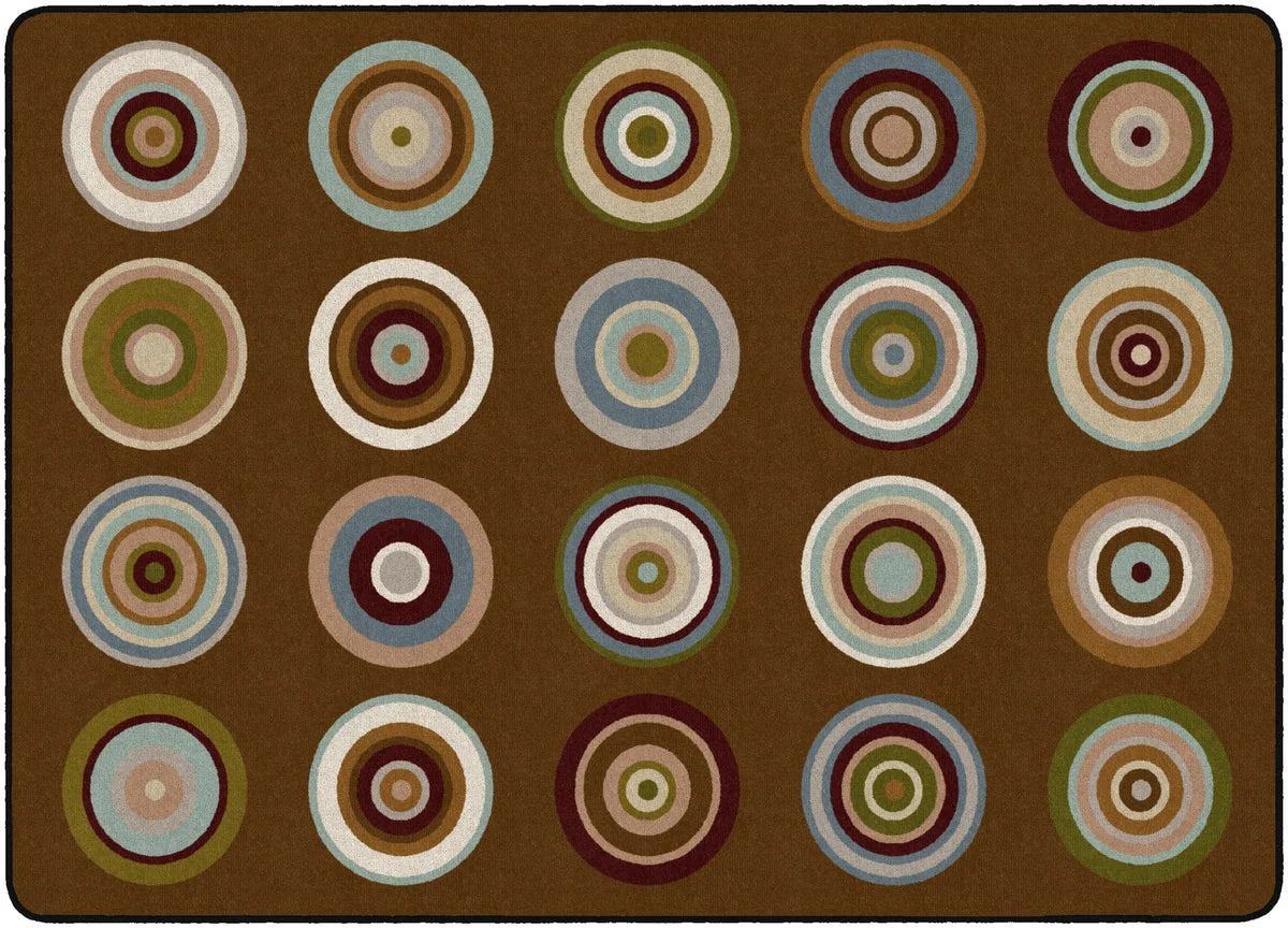 Flagship Carpets Color Rings Earth Tone Educational Rug