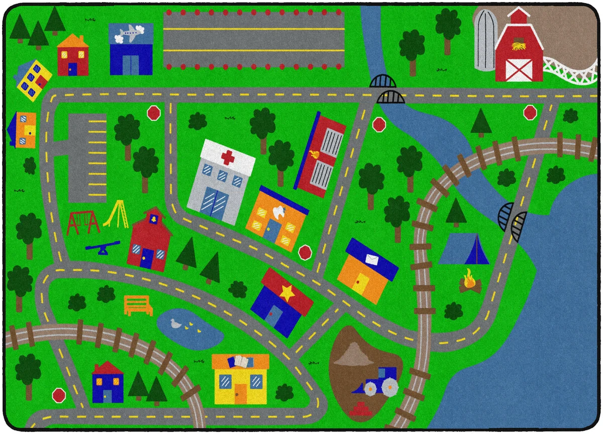 Flagship Carpets Our City Roads Educational Rug