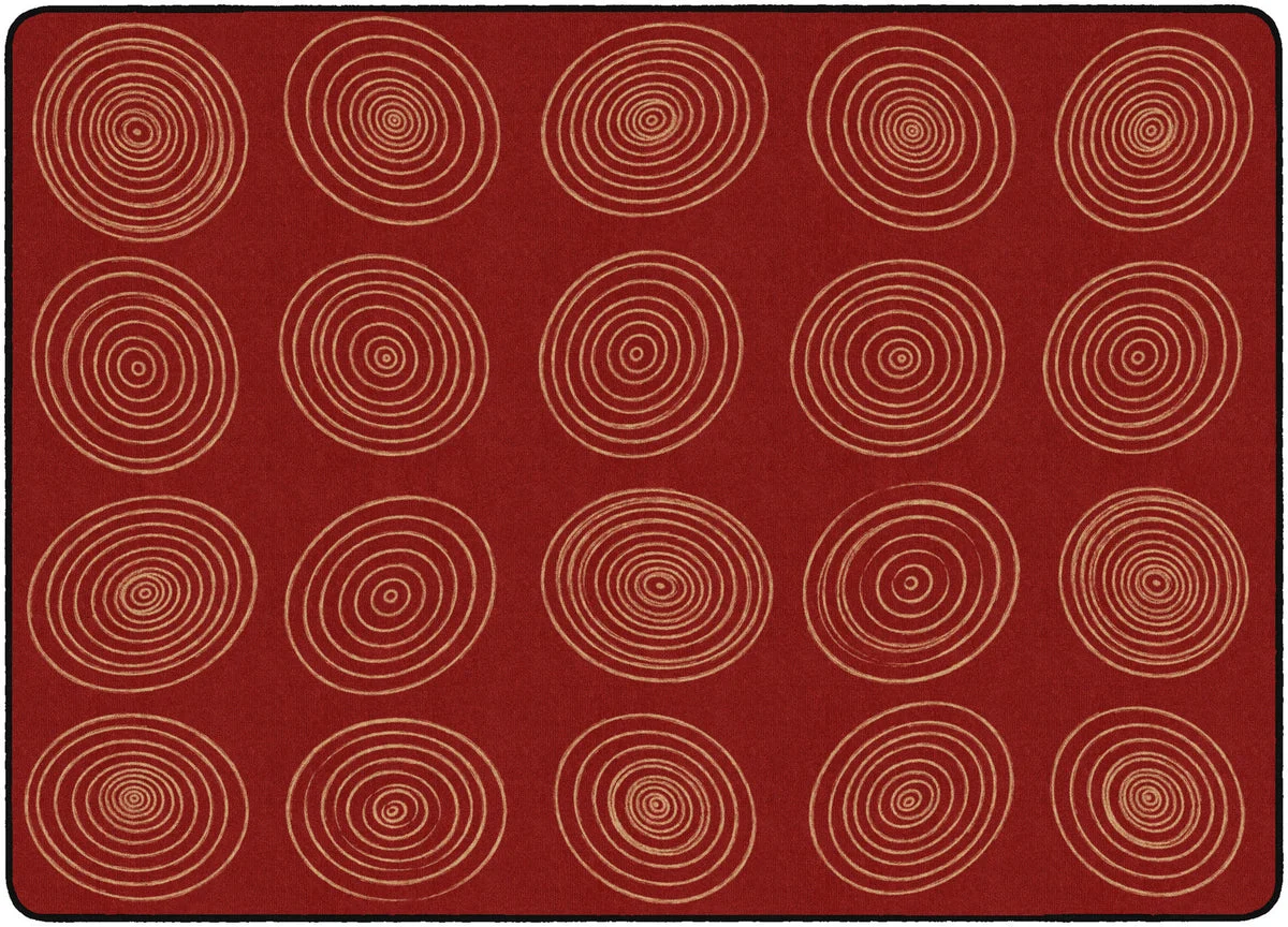 Flagship Carpets Circles Brick Educational Rug