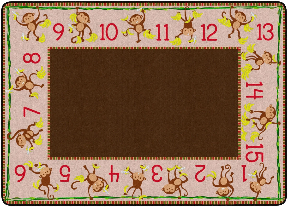 Flagship Carpets Cushy Counting Monkeys - 20 Educational Rug