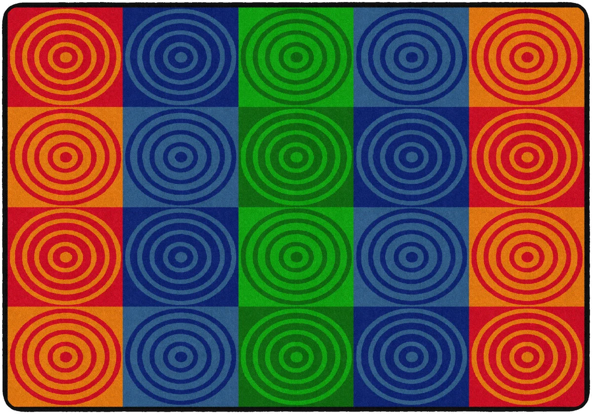 Flagship Carpets Bullseye Block (seats 30)  Educational Rug
