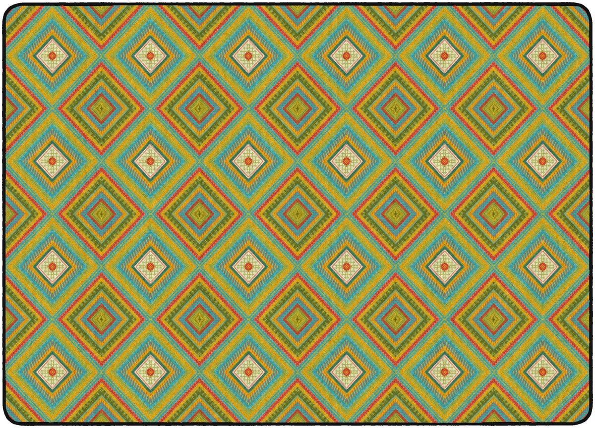 Flagship Carpets Cozy Diamond Stitches Educational Rug