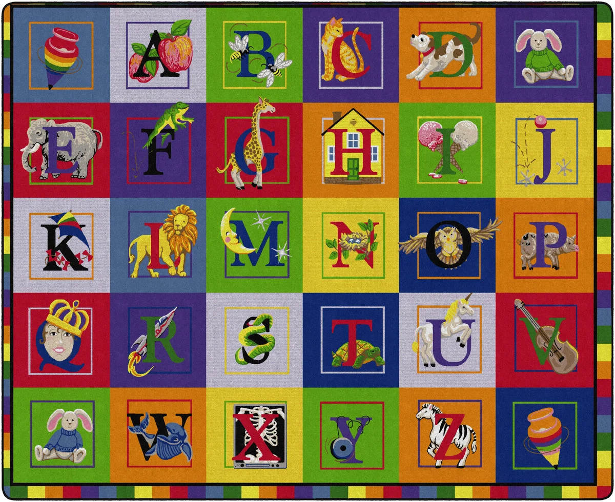 Flagship Carpets Abc Blocks Educational Rug