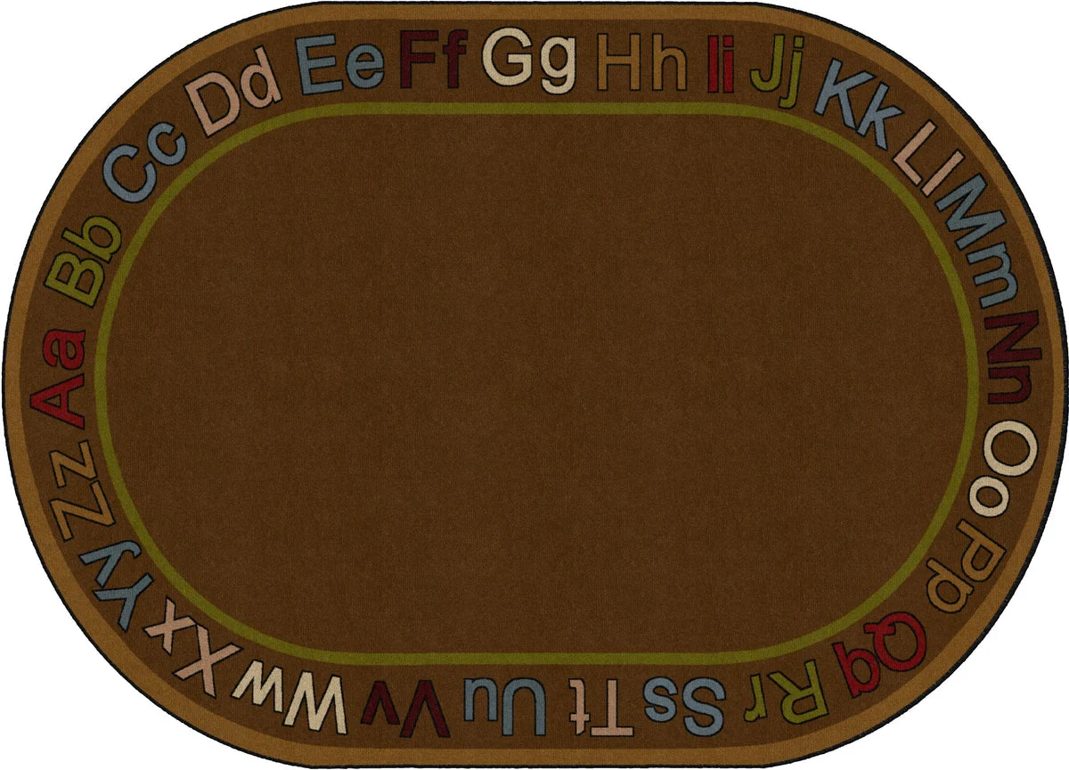 Flagship Carpets Know Your Abc's Earthtone  Educational Rug