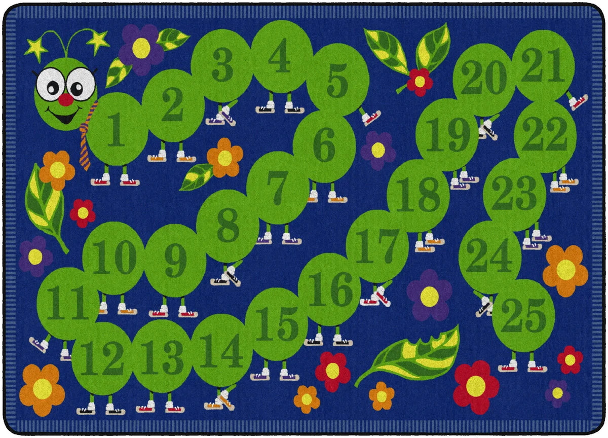 Flagship Carpets Counting Caterpillar Educational Rug