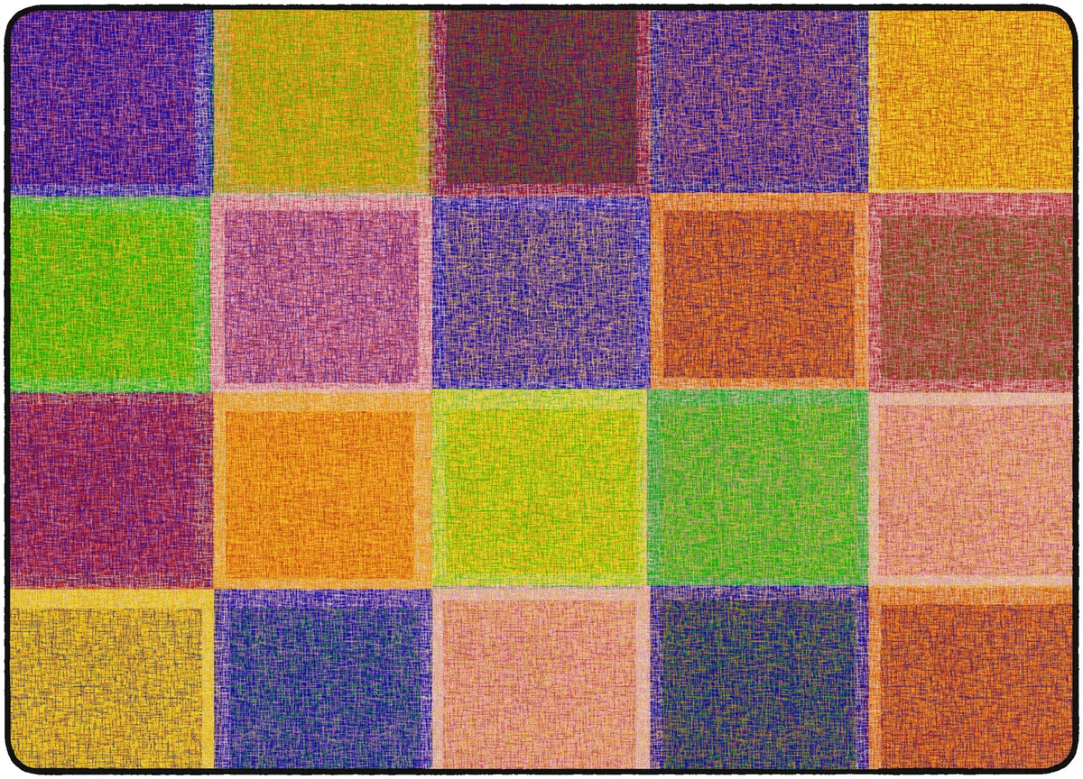 Flagship Carpets Crosshatch Primary Educational Rug