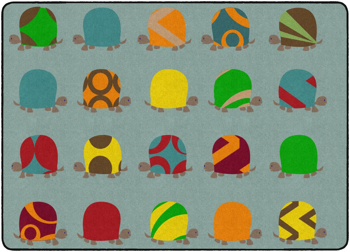 Flagship Carpets Fancy Prancy Turtles (seats 30) Educational Rug