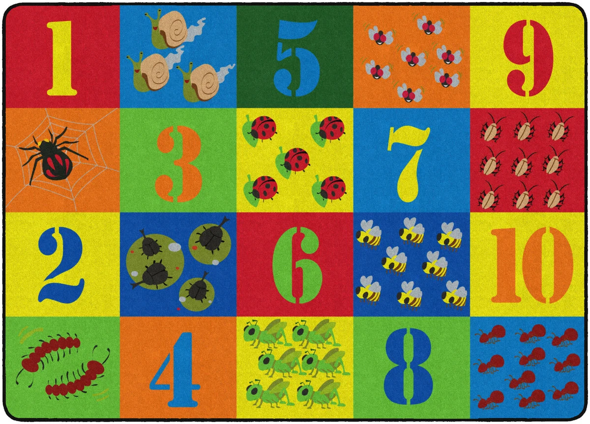 Flagship Carpets Counting Critters Prim (seats 30) Educational Rug