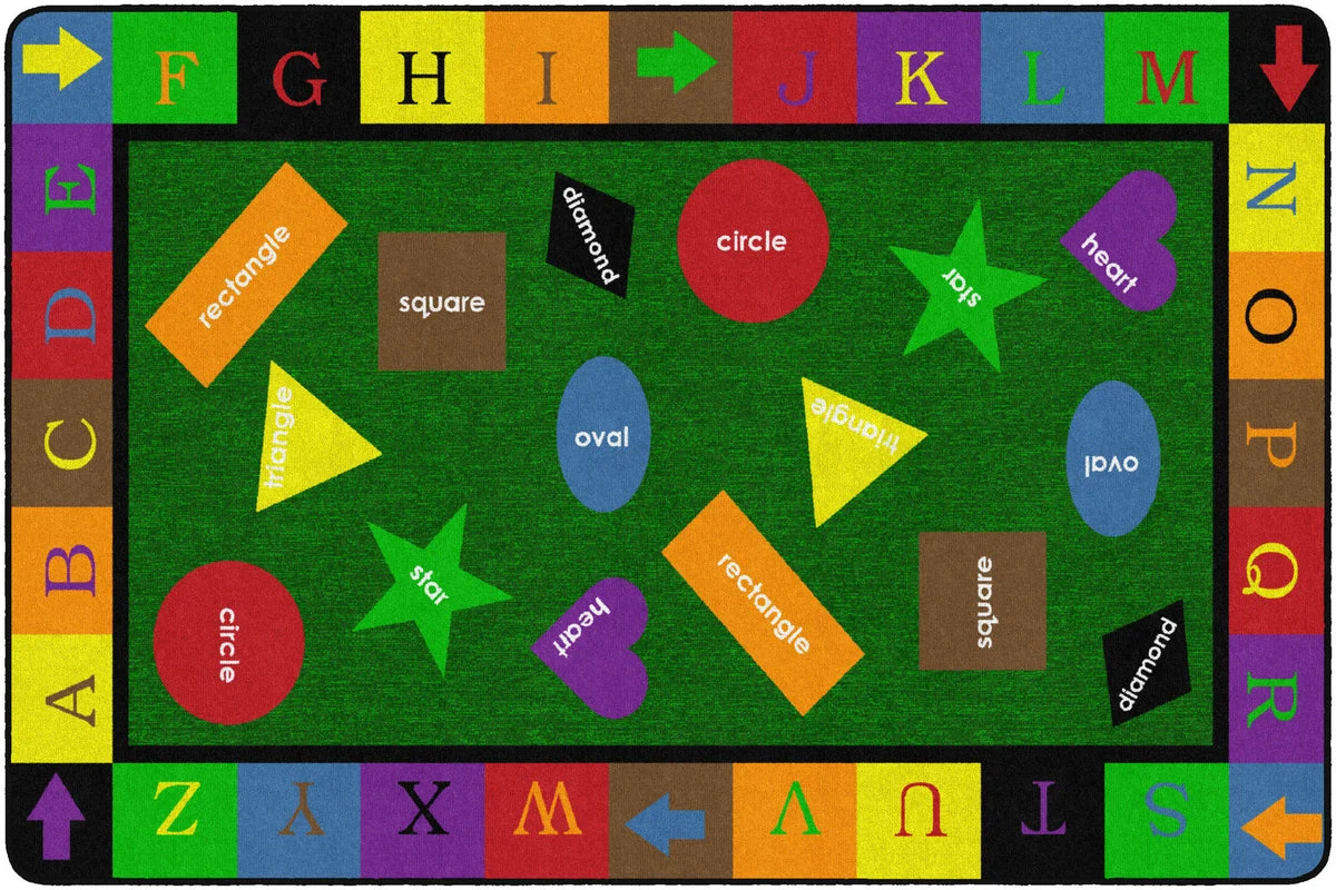Flagship Carpets Simple Shapes Educational Rug