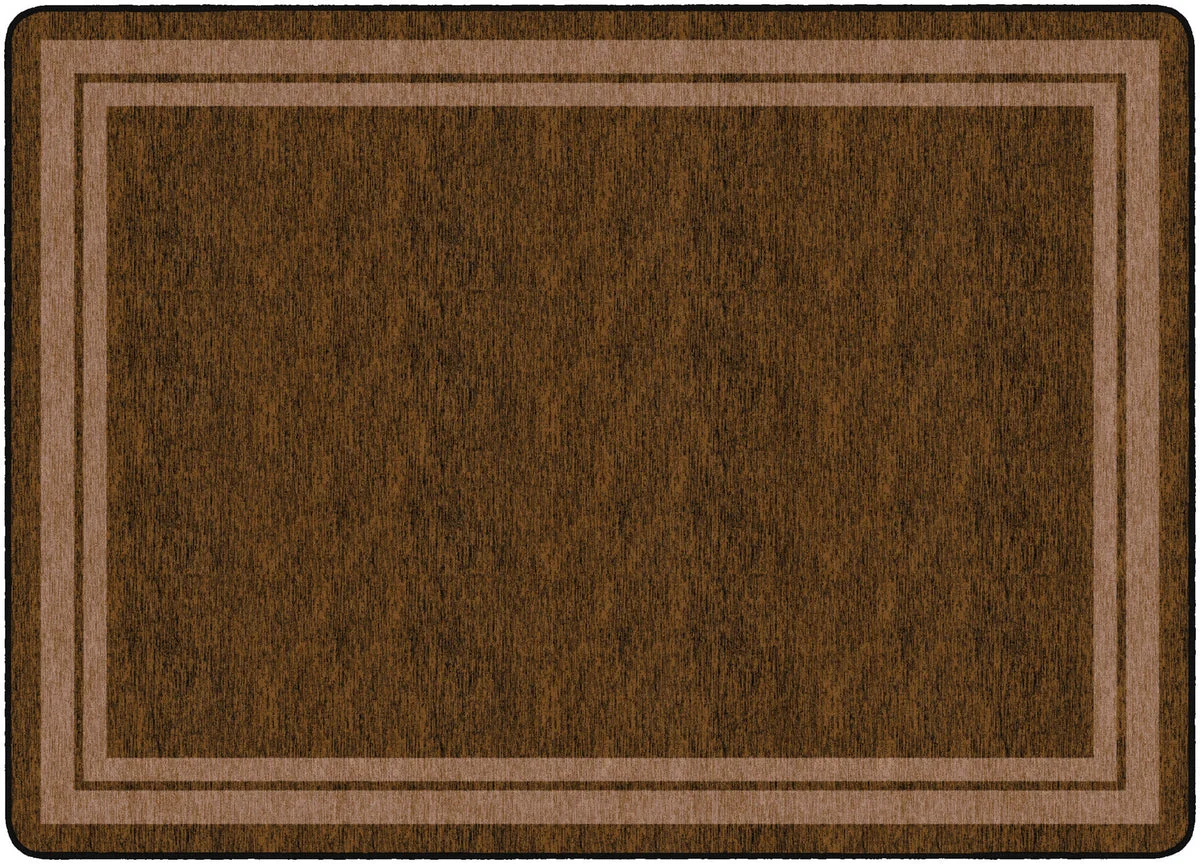 Flagship Carpets Double Border Chocolate Educational Rug