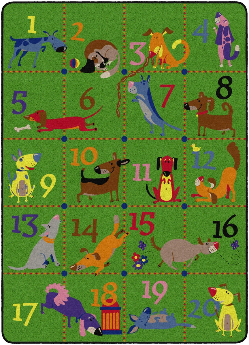 Flagship Carpets Dog Pack (seats 30) Educational Rug