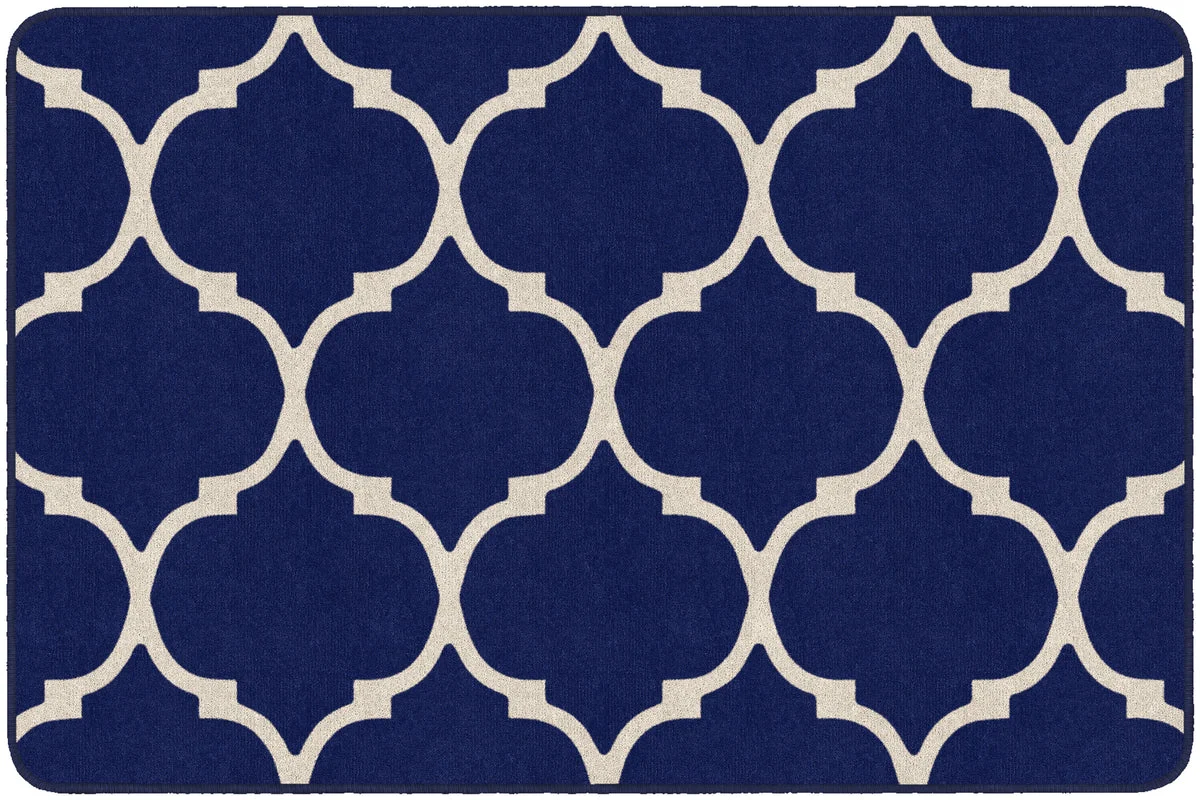 Flagship Carpets Trellis Blue Educational Rug