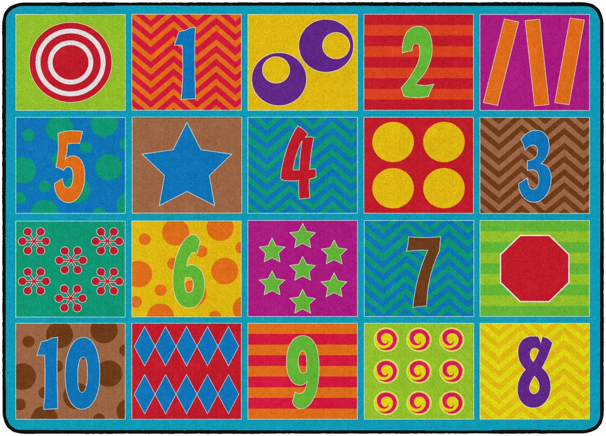 Flagship Carpets Counting Fun - Seats 30 Educational Rug