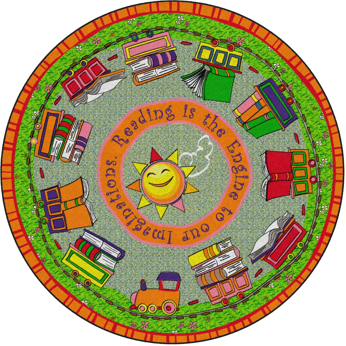 Flagship Carpets Reading Is The Engine Educational Rug