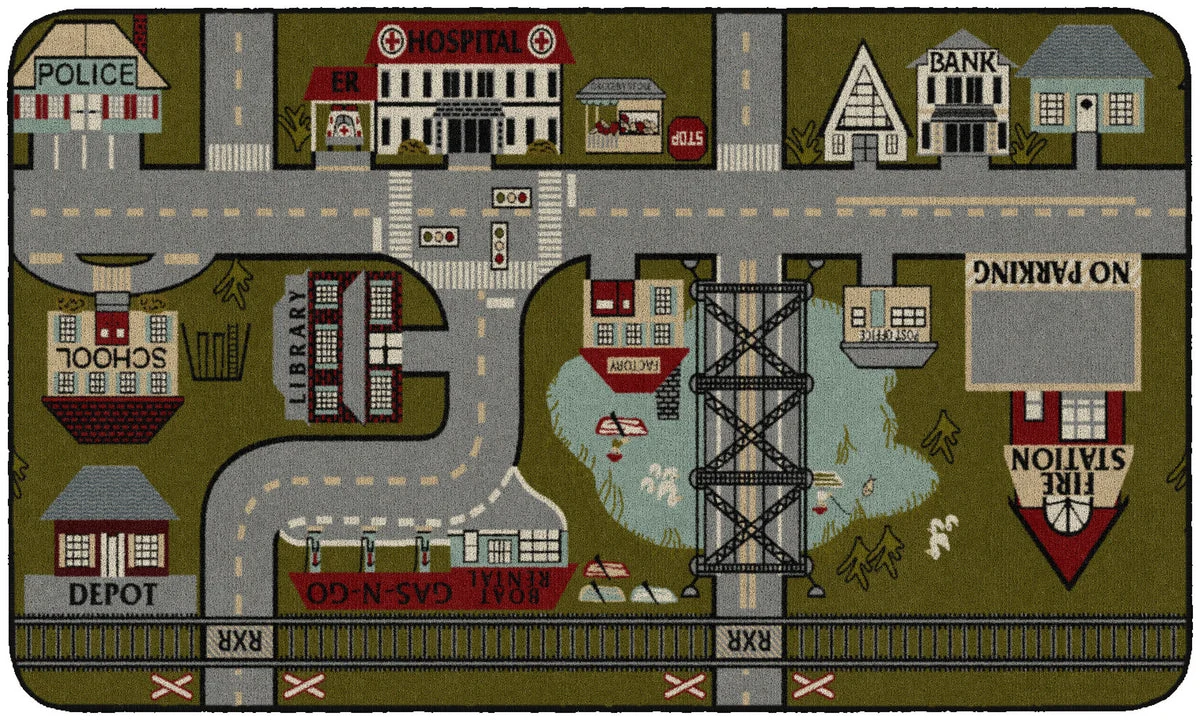 Flagship Carpets Places To Go (tranquility) Educational Rug