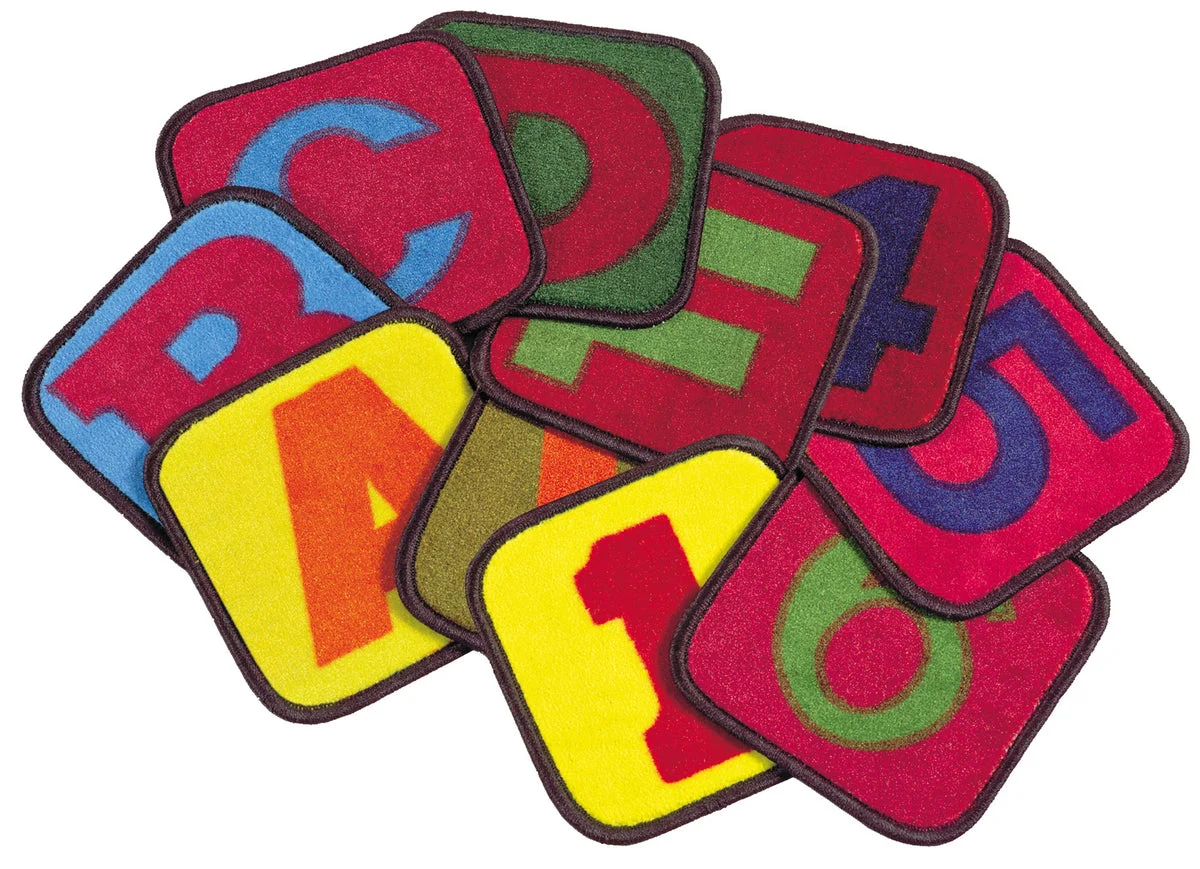 Flagship Carpets Building Blocks (set) (includes 26 Alphabet Letters & #s 1-10)  Educational Rug