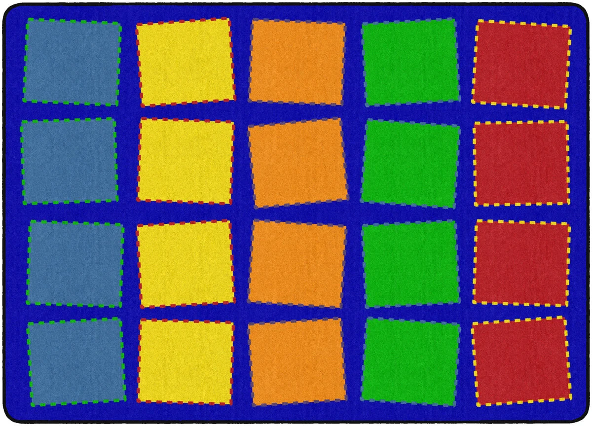 Flagship Carpets Quilted Seating Primary Educational Rug