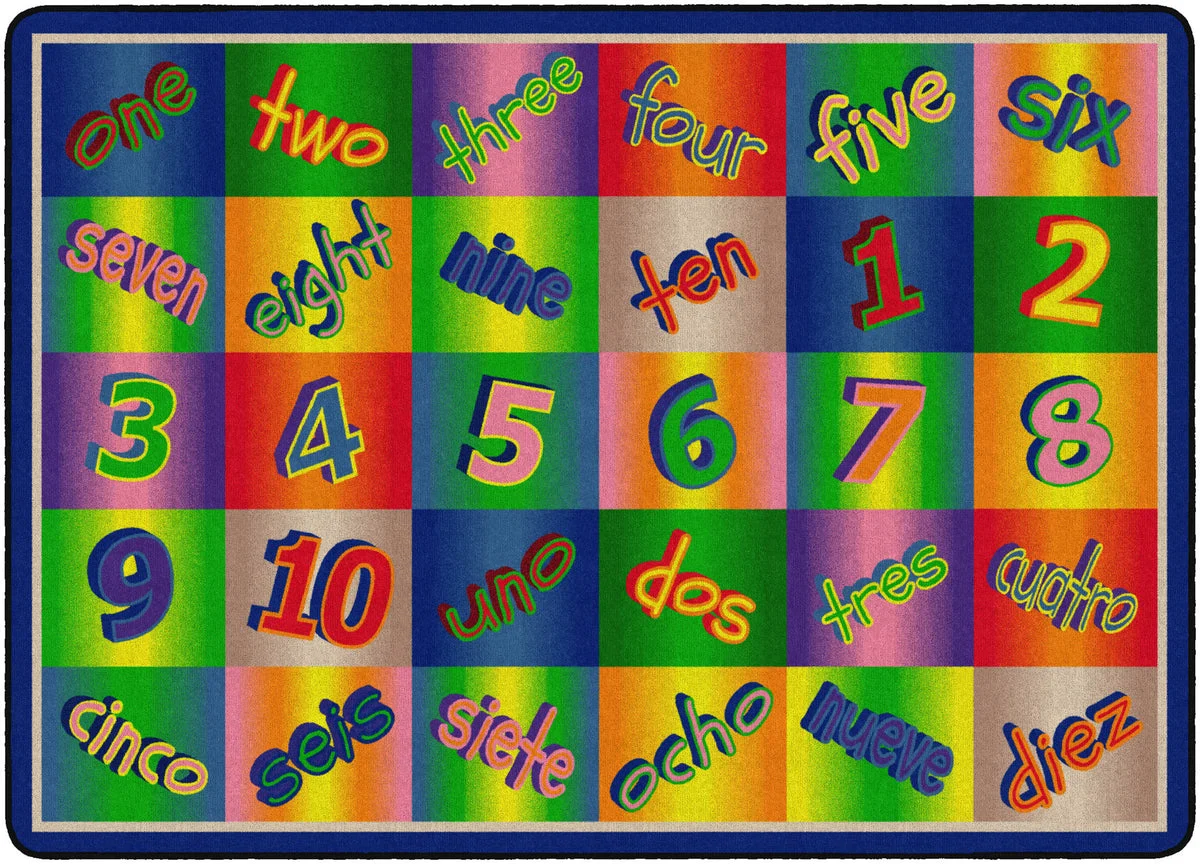 Flagship Carpets Kaleidoscope Counting Educational Rug