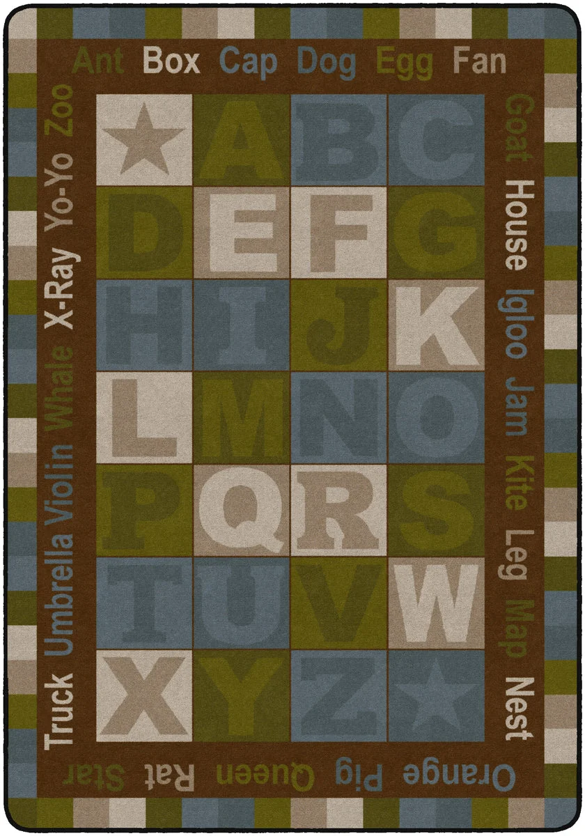 Flagship Carpets Abc Words ( Tranquility)  Educational Rug