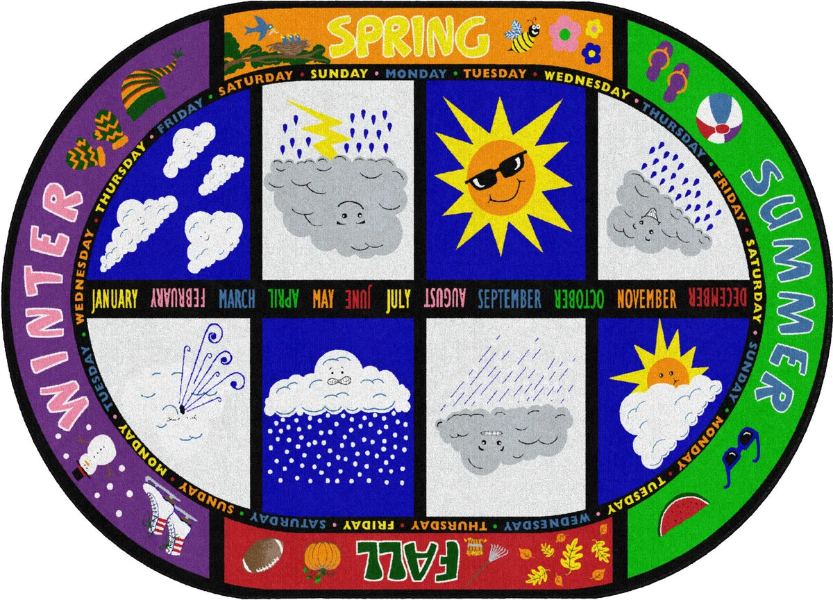 Flagship Carpets Weather Today Educational Rug