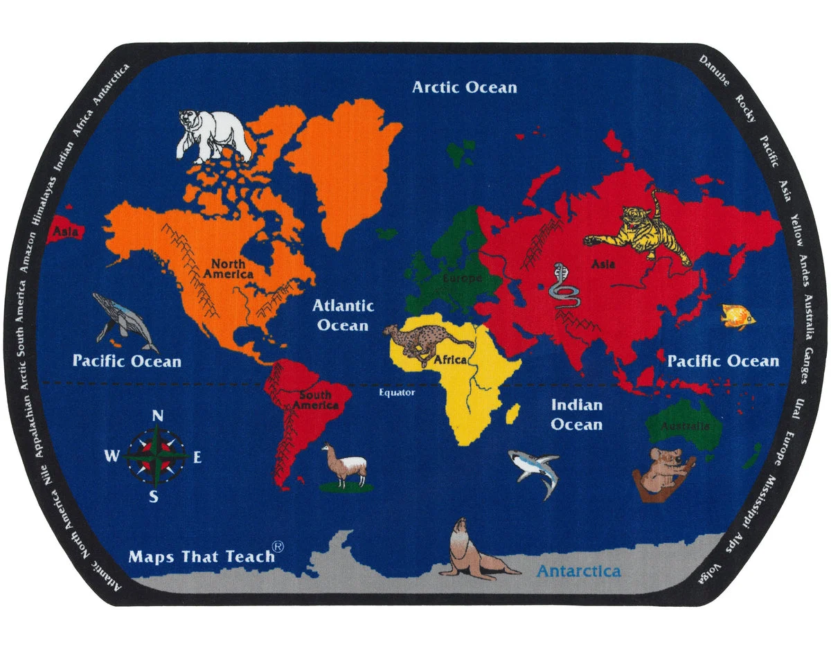 Flagship Carpets Maps That Teach Educational Rug