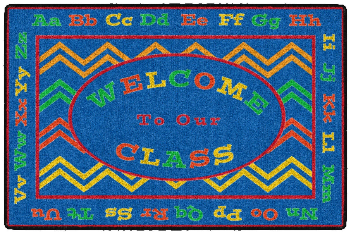 Flagship Carpets Multi Chevron Welcome Mat Educational Rug