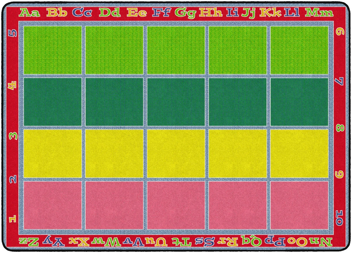 Flagship Carpets Sitting Grid Bright - Seats 30 Educational Rug