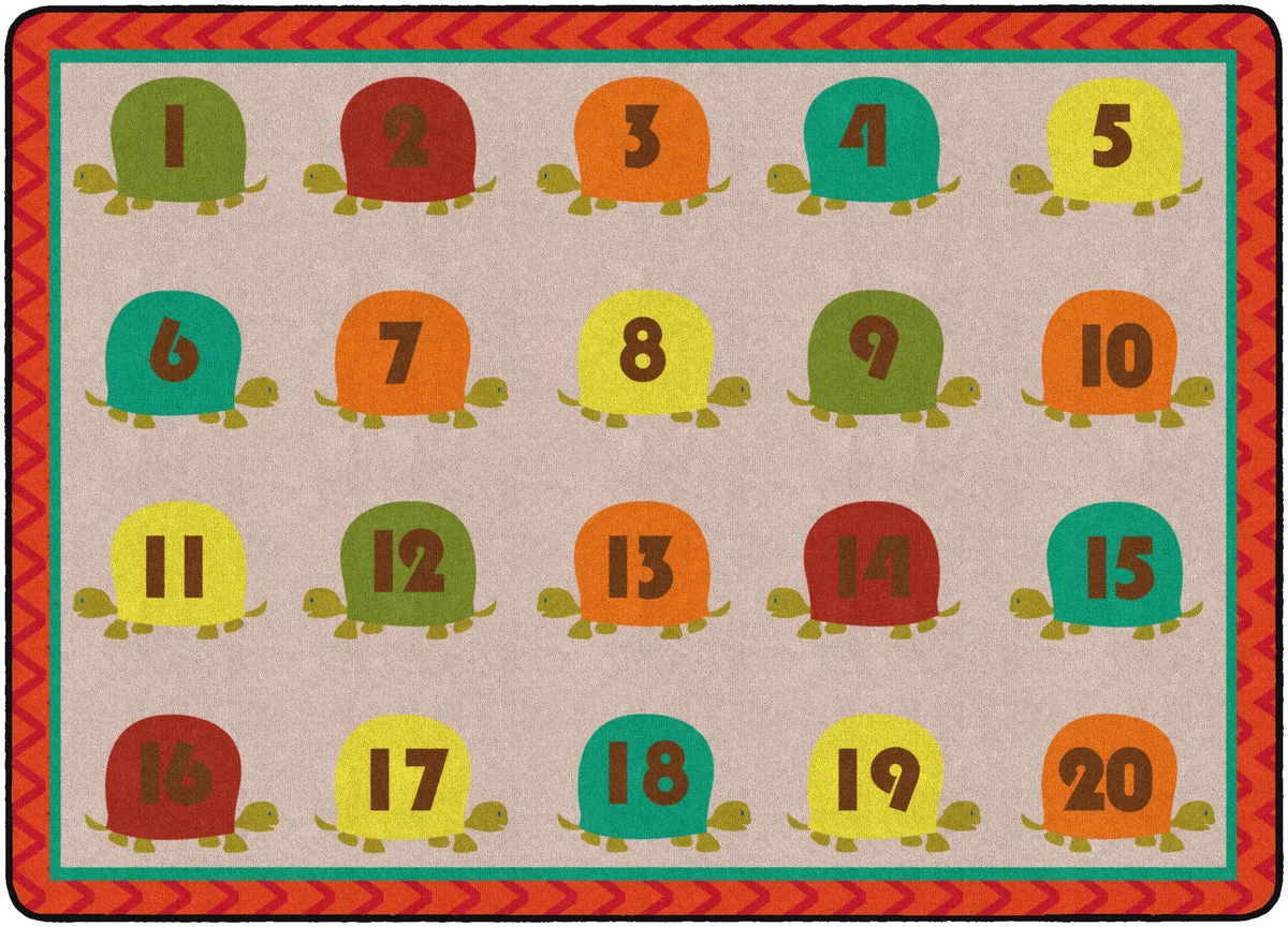 Flagship Carpets Counting Turtles (seats 30) Educational Rug