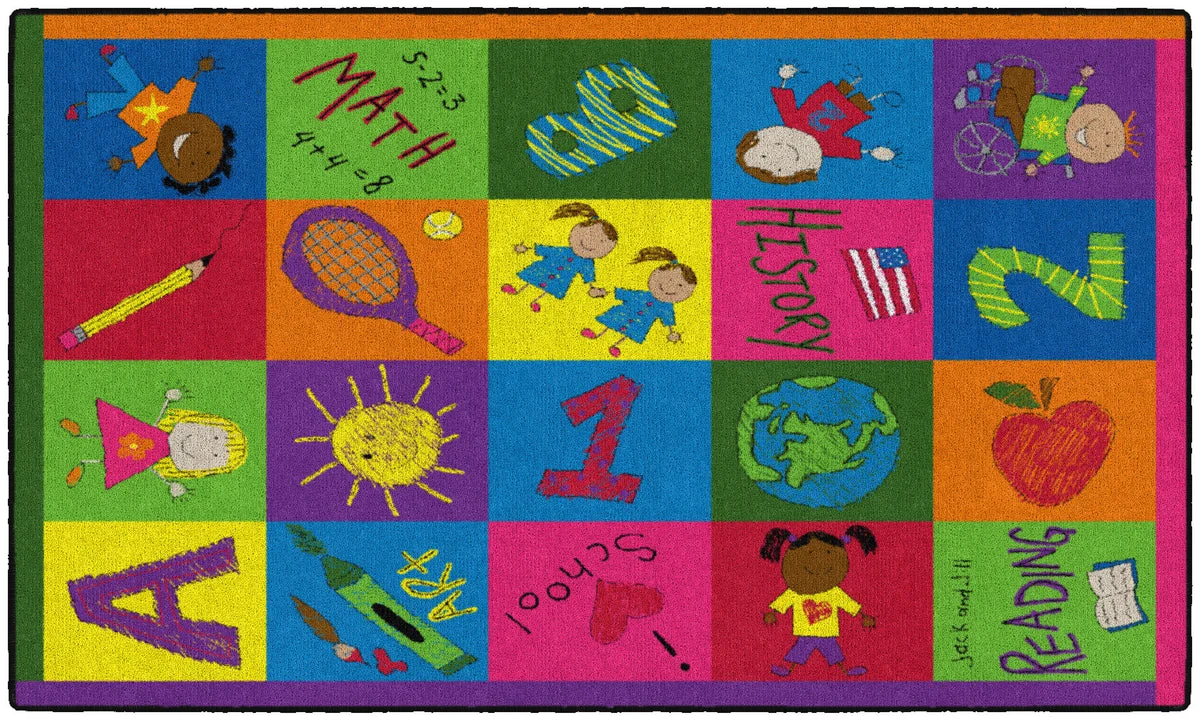 Flagship Carpets Primary Pictures Educational Rug