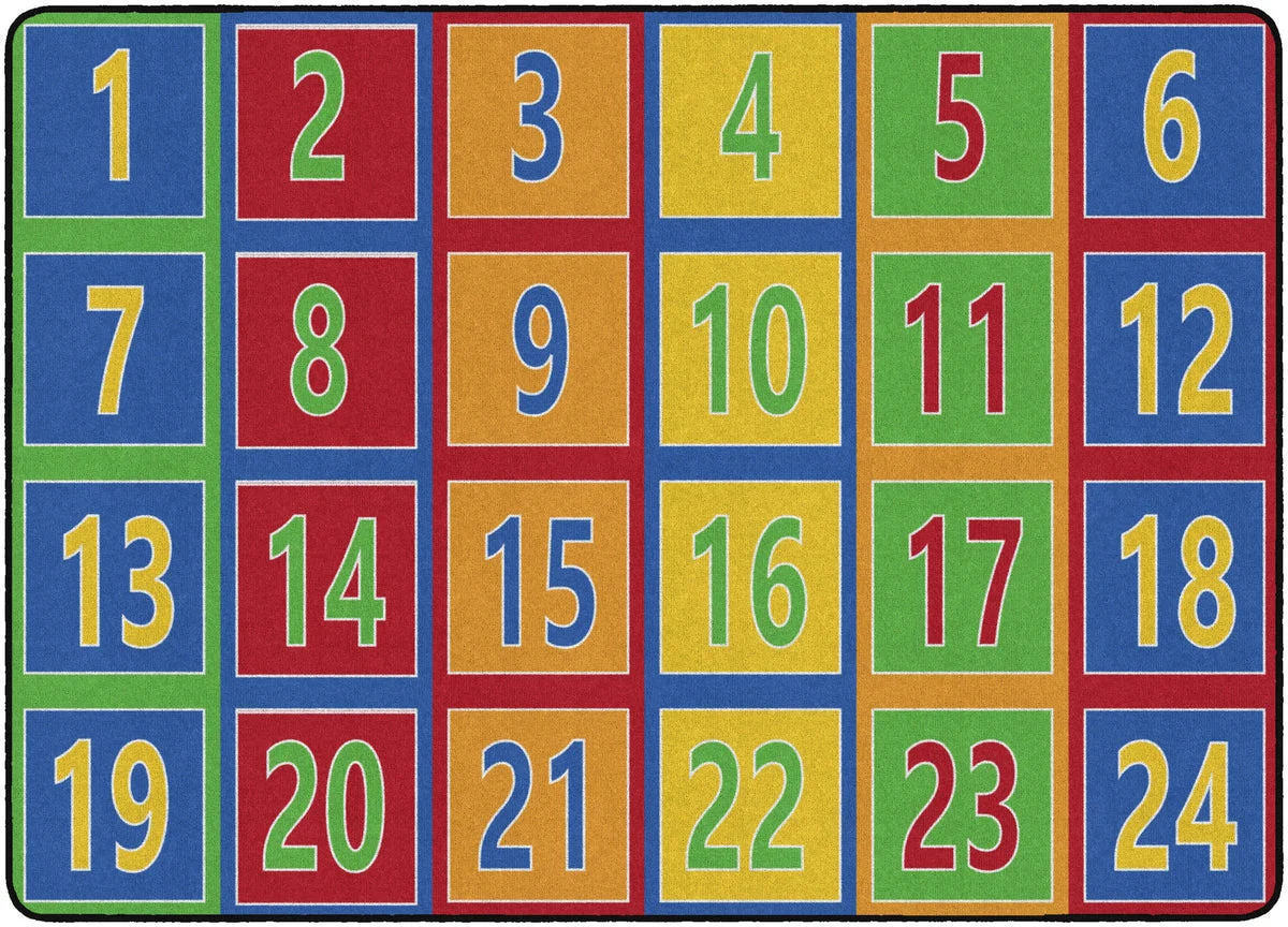 Flagship Carpets Number Rows 123`s Seats 35 Primary Educational Rug