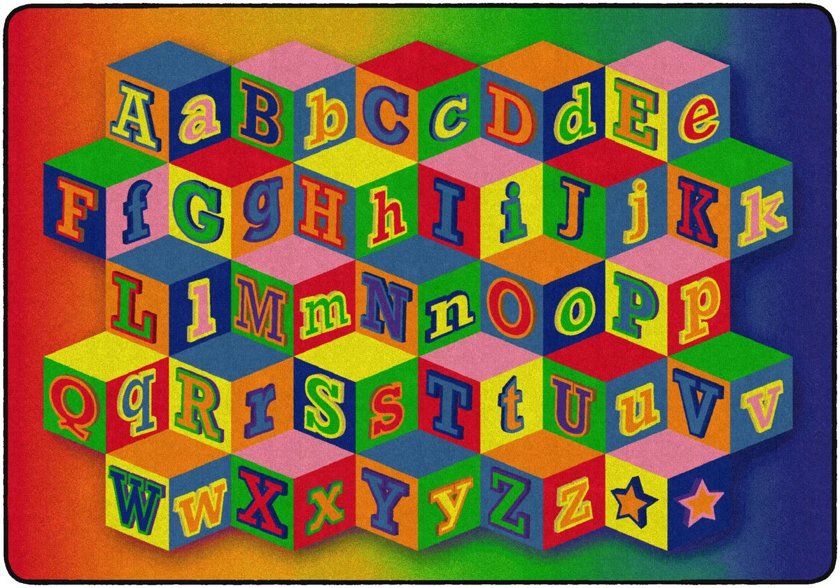 Flagship Carpets Kaleidoscope Blocks Educational Rug