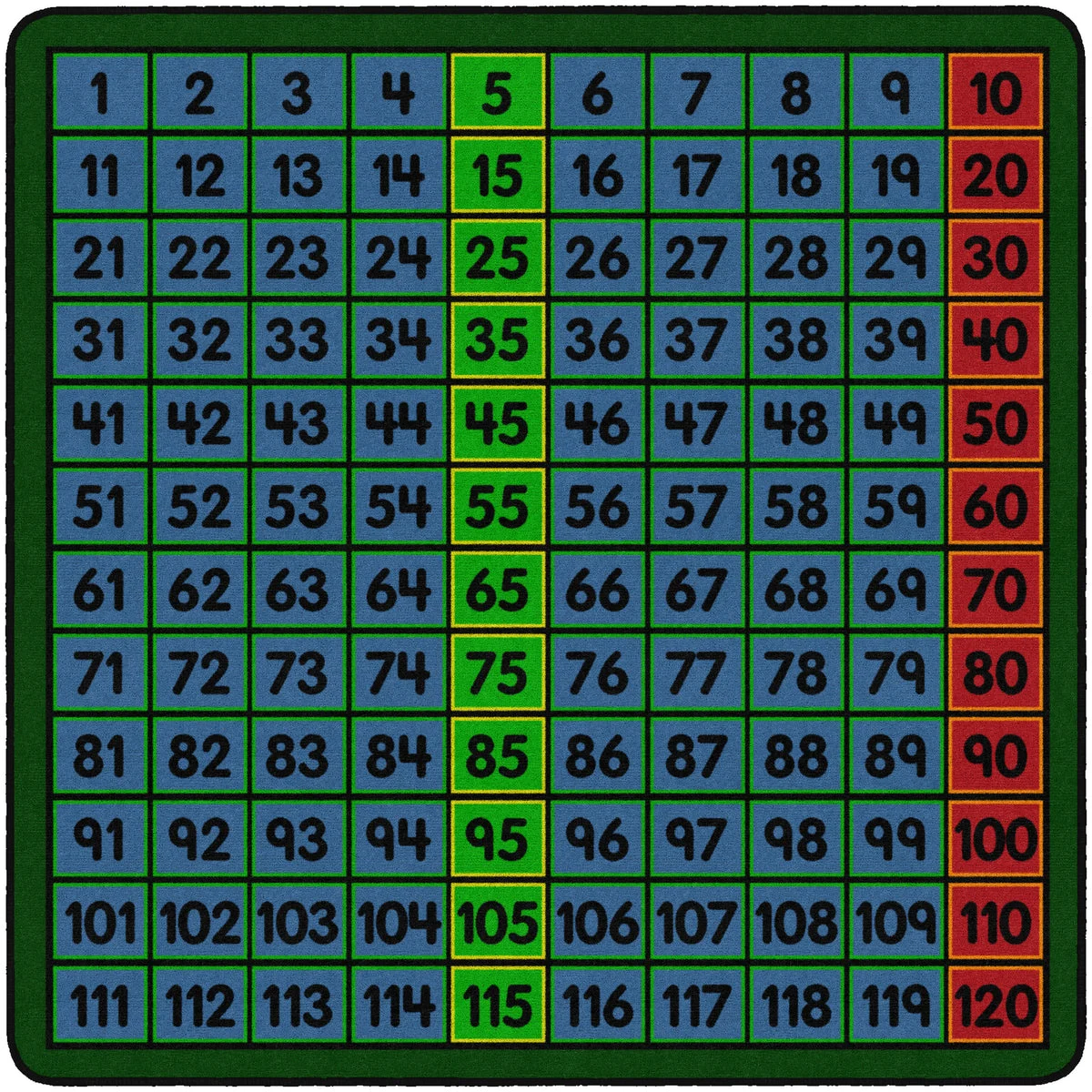 Flagship Carpets Counting To 120 Educational Rug
