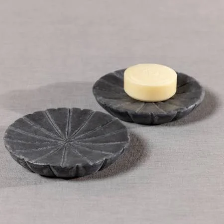 Gray Flower Marble Dish