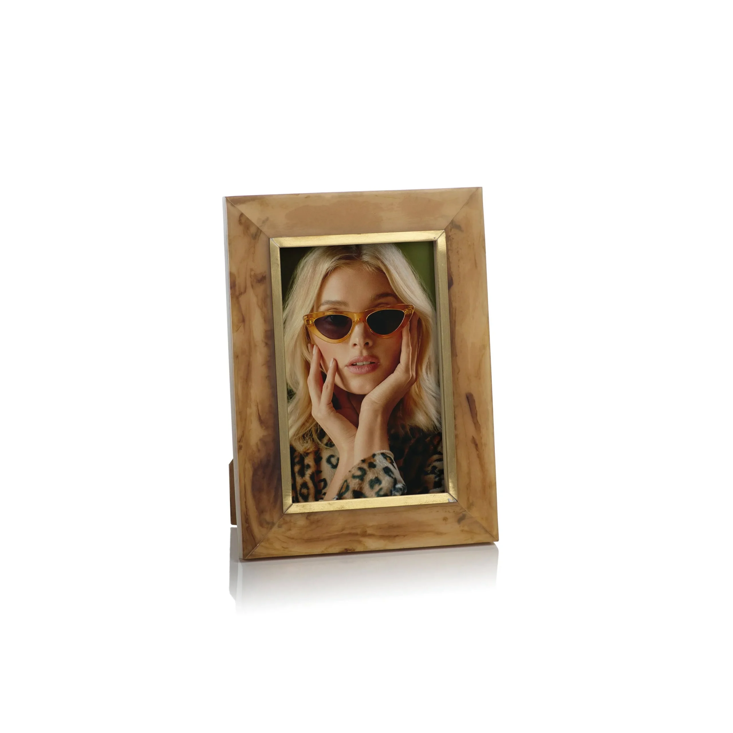 Horn Design Inlaid Photo Frame