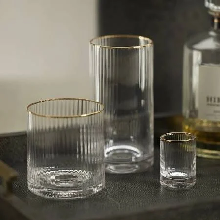 Optic High Ball with Gold Rim