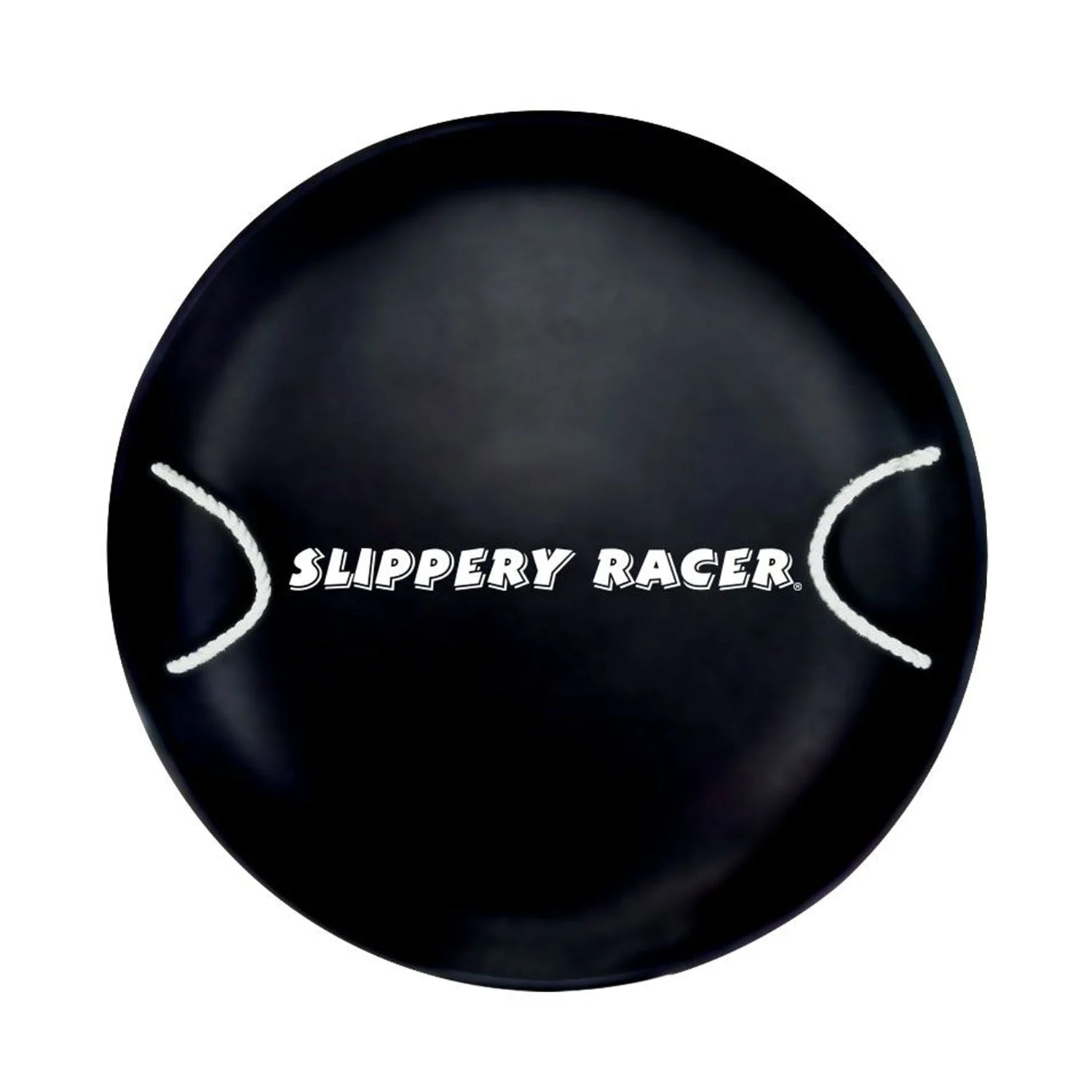 Slippery Racer ProDisc 26" Heavy Duty Metal Saucer Sled with Rope Handles, Black