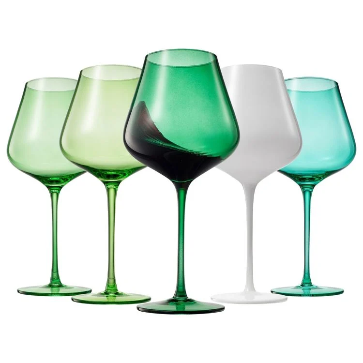Colors of the Thai Island Wine Glasses