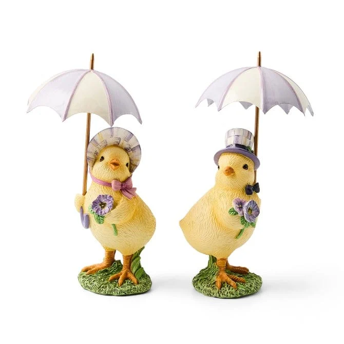 Pansy Party Umbrella Chicks, Set of 2 Final Sale