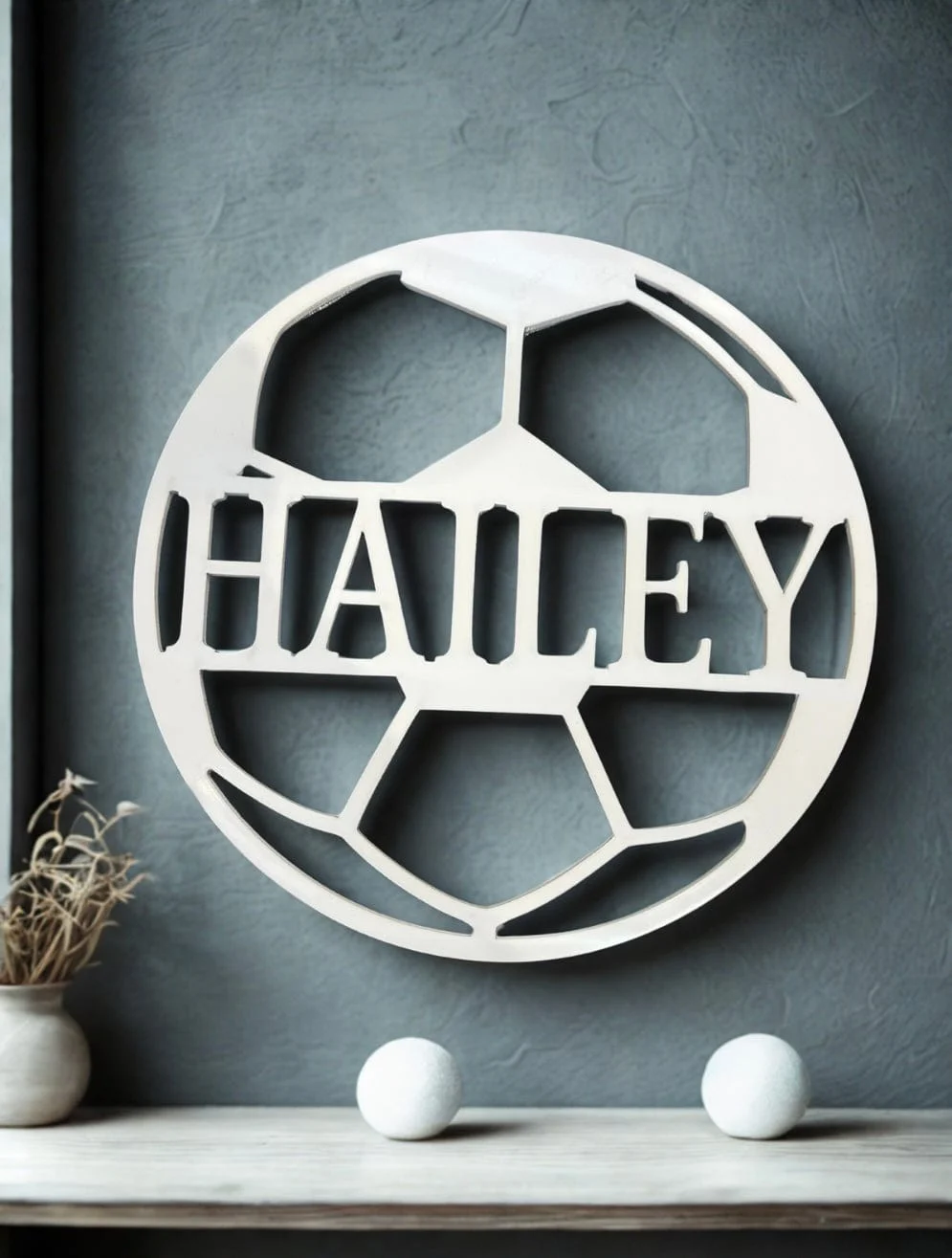 Personalized Soccer Ball Name Plaque
