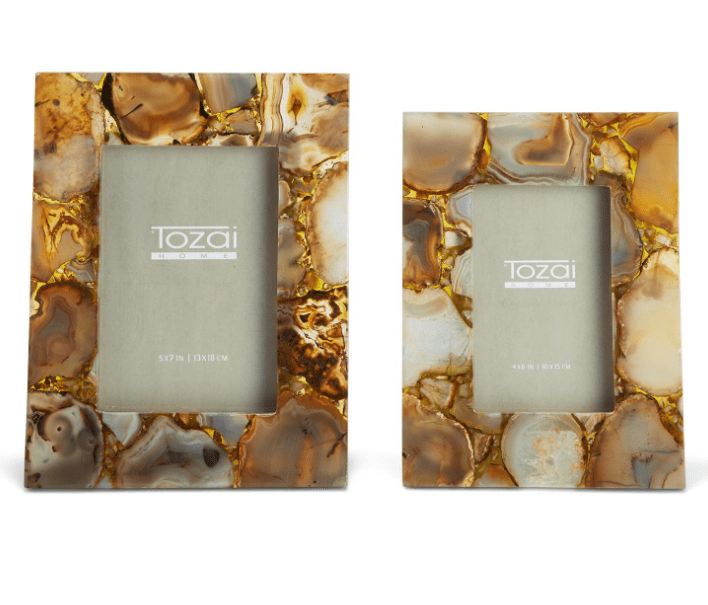Set of 2 Amber Agate Frames - FINAL SALE