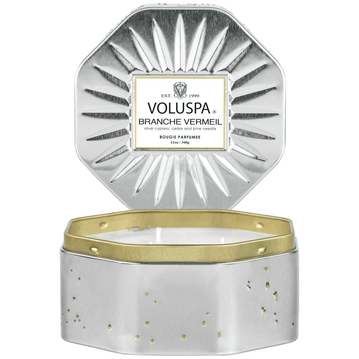 Voluspa Branche Vermeil Octagon Tin