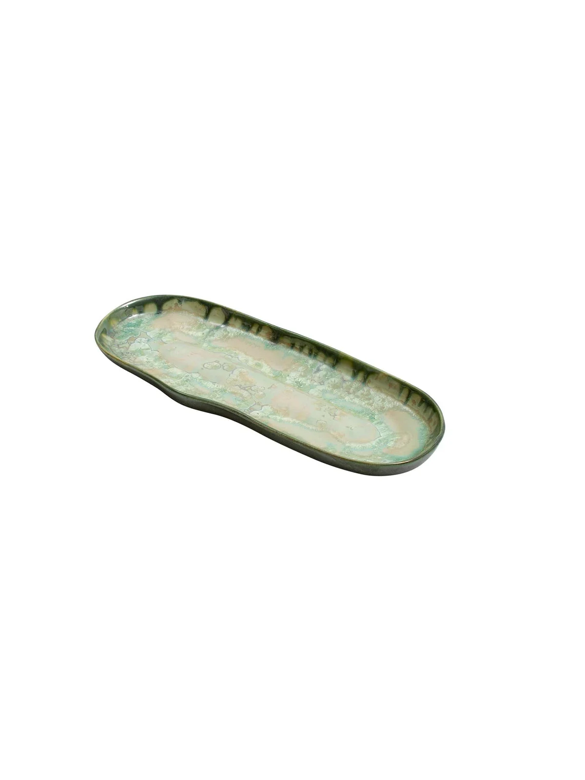 Mint and Charcoal Razor Clam Plates