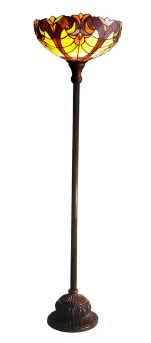 Chloe Lighting CH18780VI15-TF1 Liaison Tiffany-Style 1 Light Victorian Torchiere Floor Lamp 15" Shade