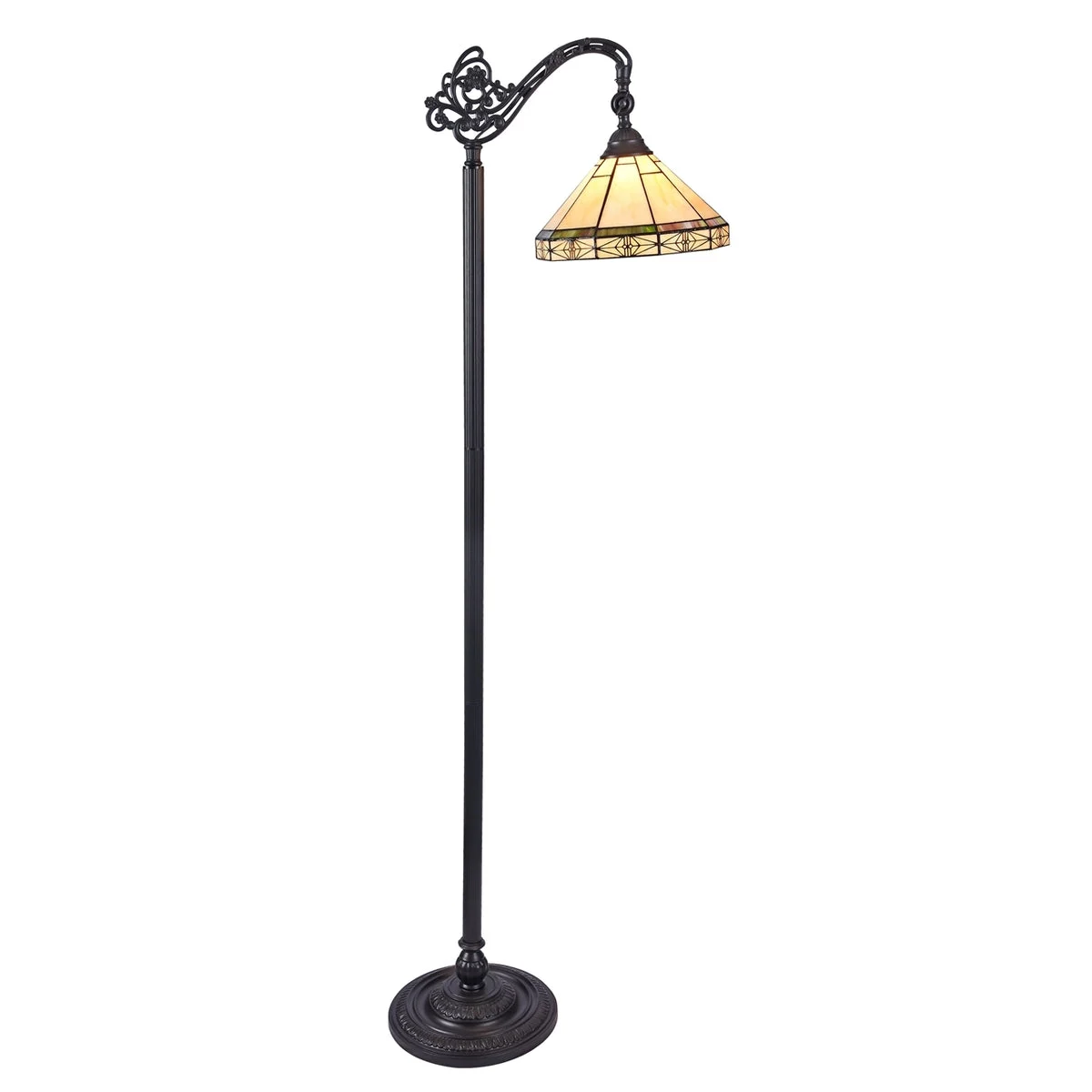 Chloe Lighting CH31315MI11-RF1 Belle Tiffany-Style 1 Light Reading Floor Lamp 11`` Wide