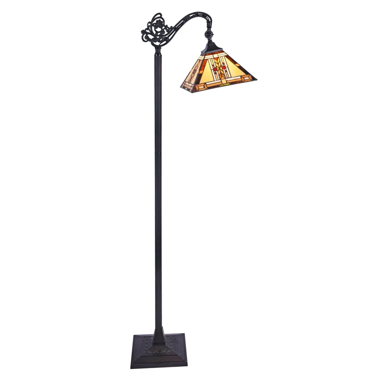 Chloe Lighting CH33291MS11-RF1 Gode Tiffany-Style 1 Light Reading Floor Lamp 11`` Wide