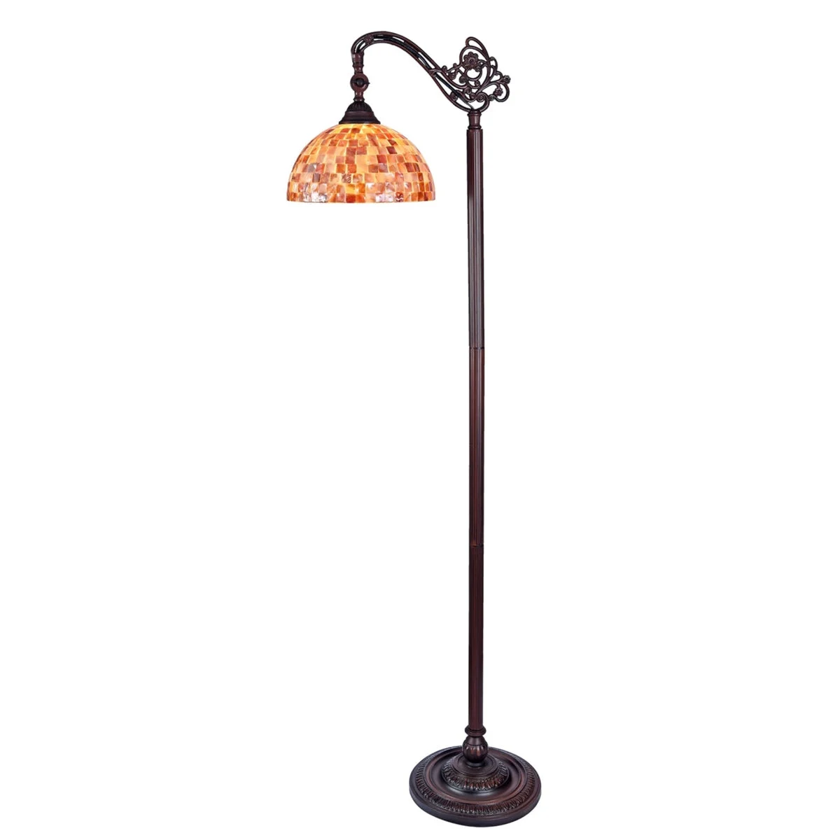 Chloe Lighting CH3CD28CC11-RF1 Shelley Tiffany-Style 1 Light Reading Floor Lamp 11`` Wide