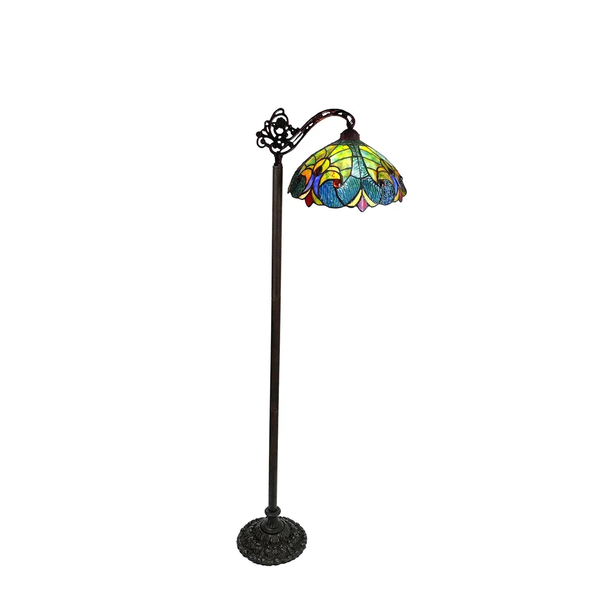 Chloe Lighting CH18780VT13-RF1 Liaison Tiffany-Style 1 Light Victorian Reading Floor Lamp 13`` Shade