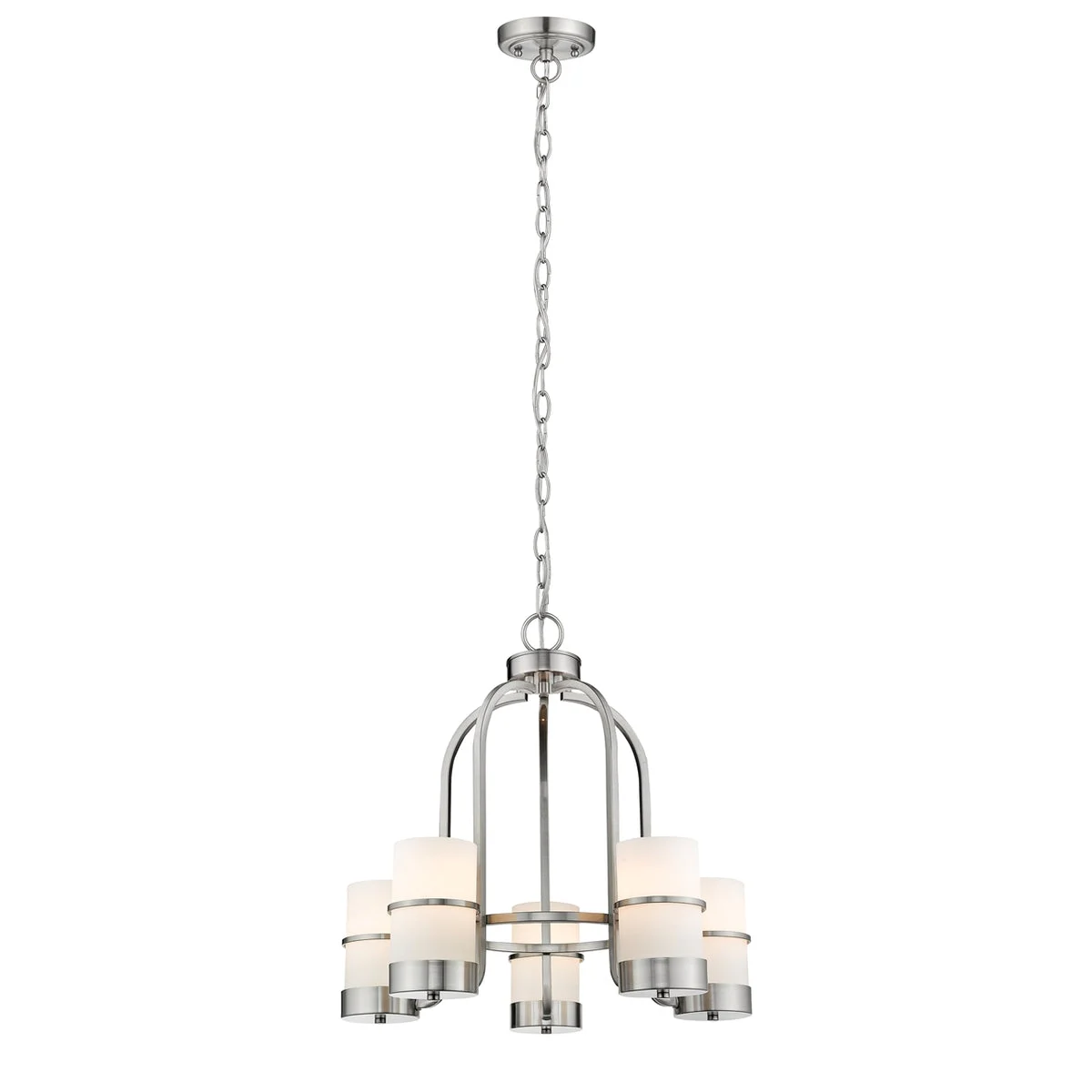 Chloe Lighting CH2R001BN22-UC5 Penelope Contemporary 5 Light Brushed Nickel Mini Chandelier 22`` Wide