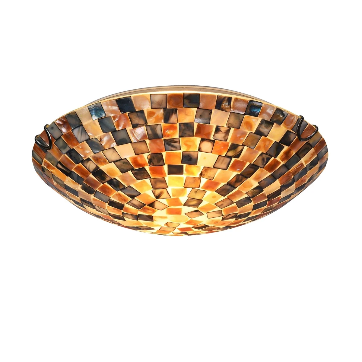 Chloe Lighting CH3CD28BC12-CF2 Shelley Mosaic 2 Light Flushmount Ceiling Fixture 12`` Shade