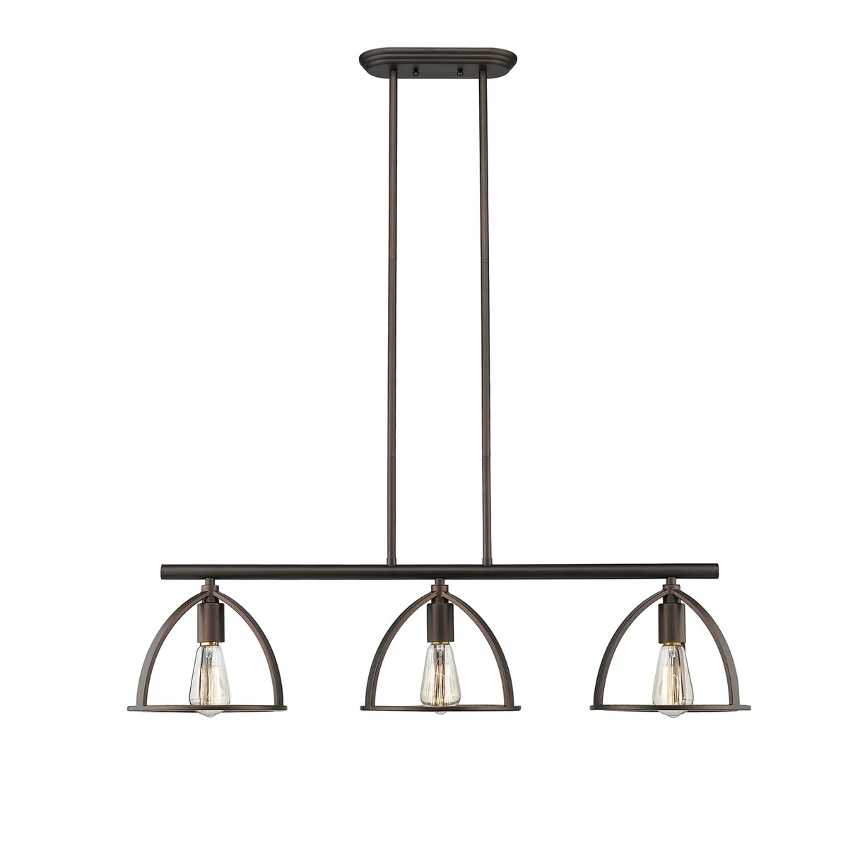 Chloe Lighting CH2D503RB35-IL3 Ironclad Industrial 3 Light Rubbed Bronze Island Pendant 35`` Wide